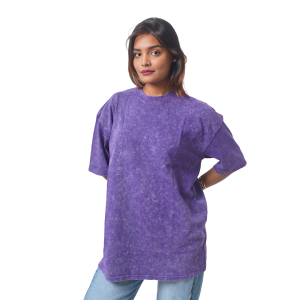 Purple - Classic Acid Wash Oversized T-Shirt
