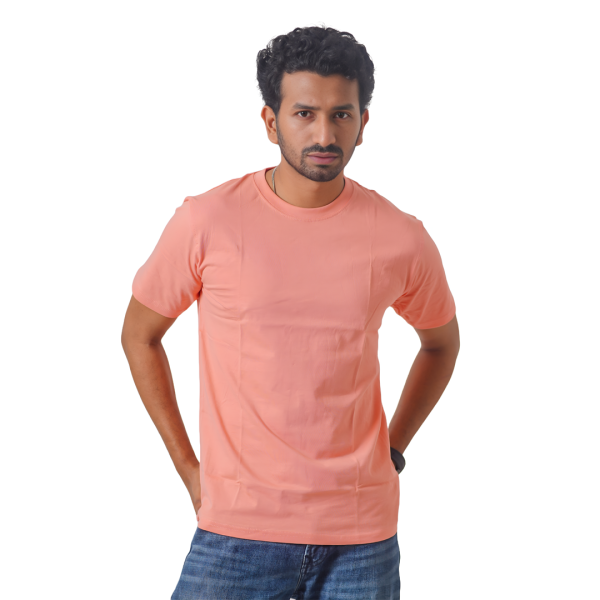 Yellow Solid T-Shirt Half Sleeve
