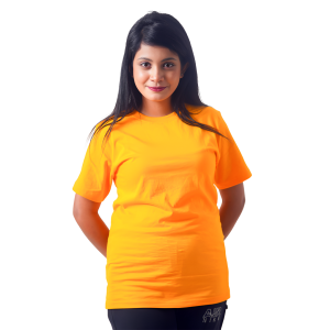 Yellow Half Sleeve Solid T-Shirt