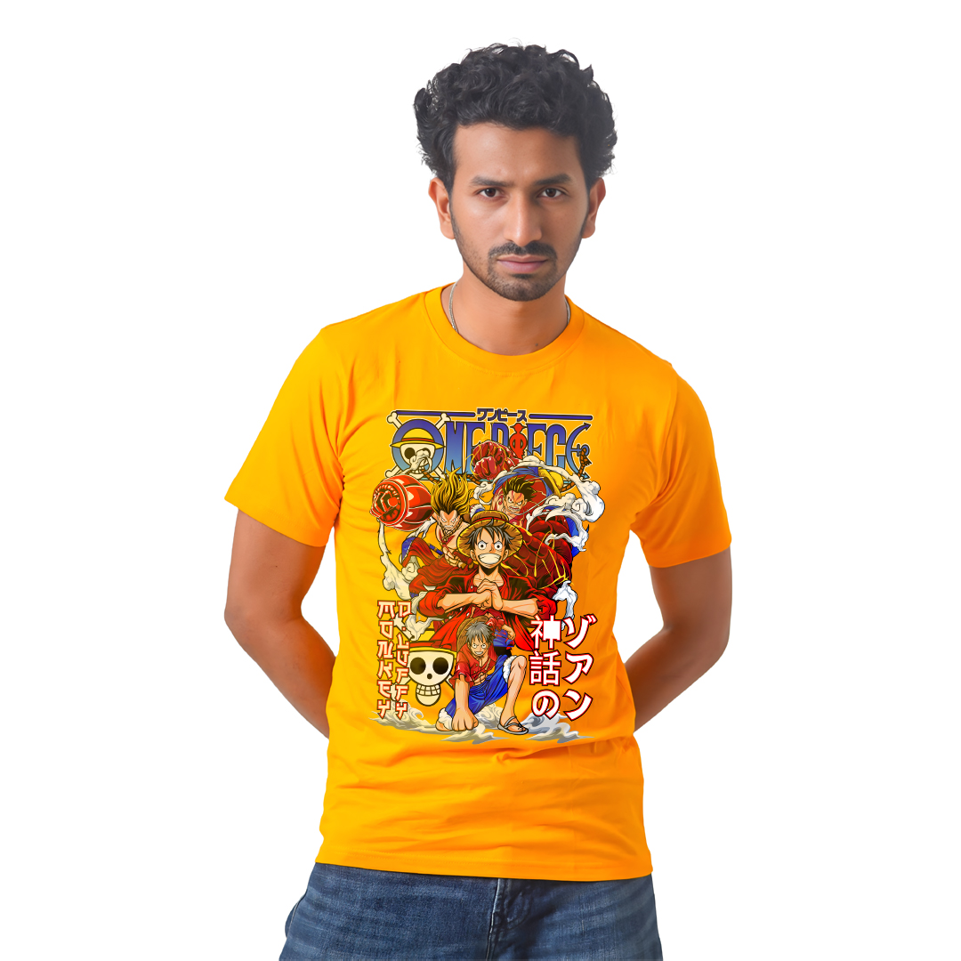 Monkey D Luffy Action Pose – Anime Premium Half Sleeve T-Shirt