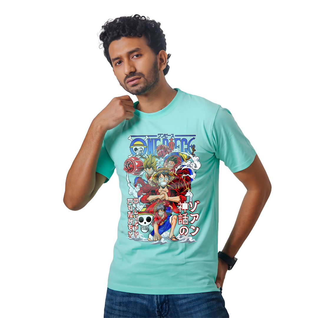Monkey D Luffy Action Pose – Anime Premium Half Sleeve T-Shirt