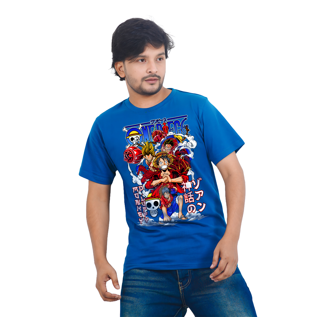 Monkey D Luffy Action Pose – Anime Premium Half Sleeve T-Shirt