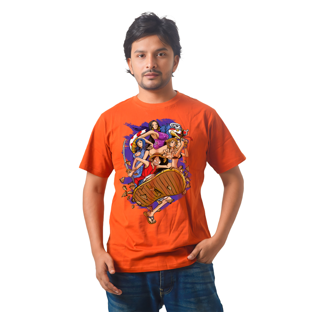 One Piece Luffy Action Pose – Anime Premium Half Sleeve T-Shirt