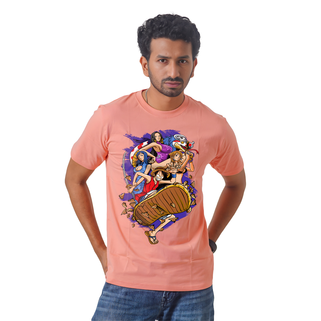 One Piece Luffy Action Pose – Anime Premium Half Sleeve T-Shirt