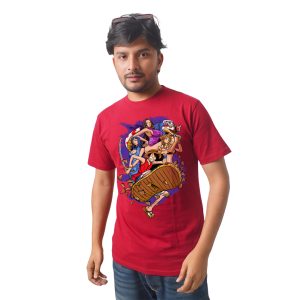 One Piece Luffy Action Pose – Anime Premium Half Sleeve T-Shirt