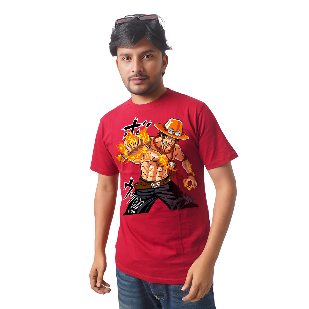 Portgas D. Ace – Anime Premium Half Sleeve T-Shirt