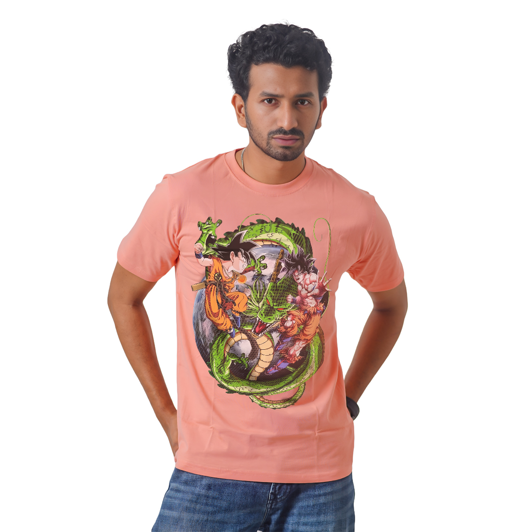 Dragon Ball With Super Saiyan Goku – Anime Premium Half Sleeve T-Shirt