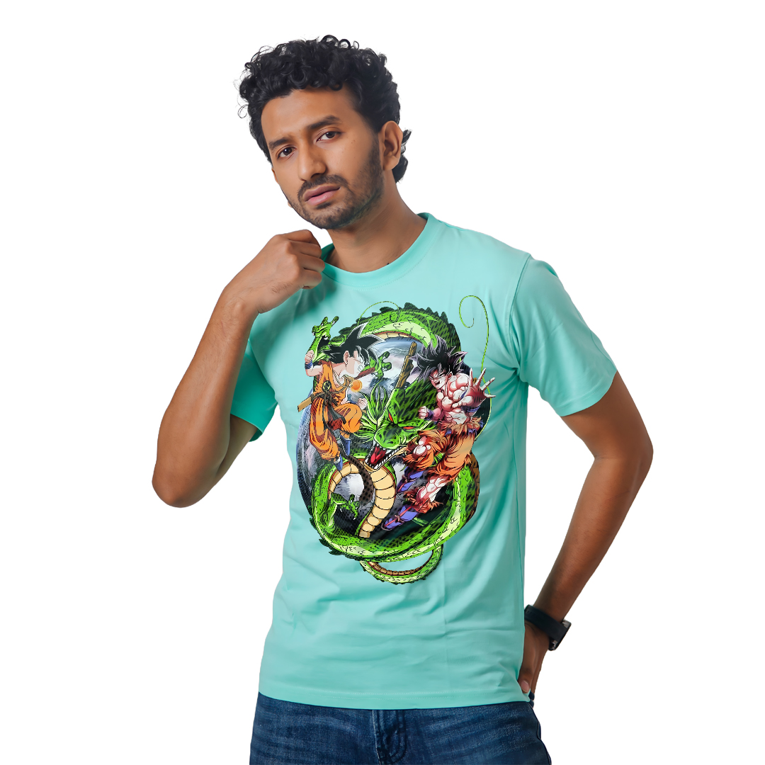 Dragon Ball With Super Saiyan Goku – Anime Premium Half Sleeve T-Shirt