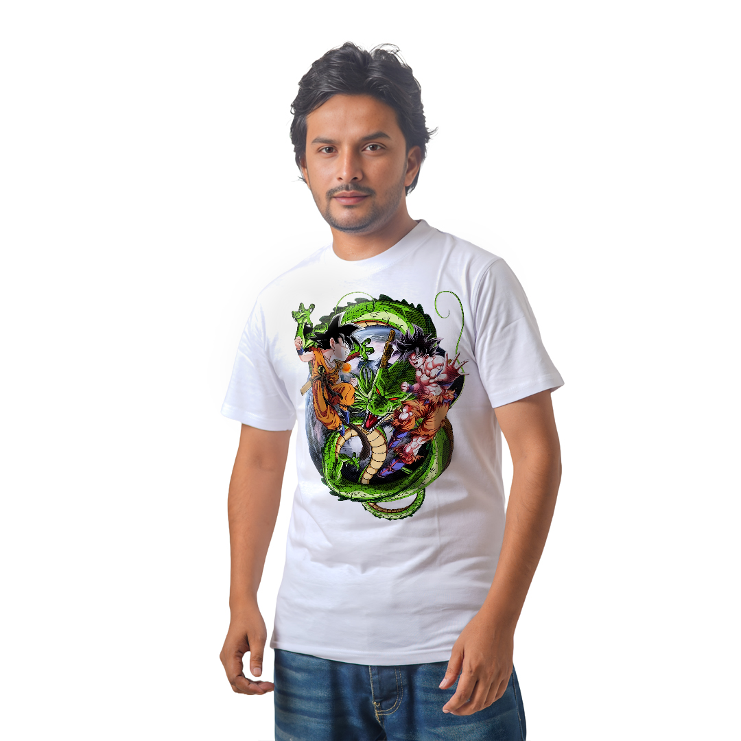 Dragon Ball With Super Saiyan Goku – Anime Premium Half Sleeve T-Shirt