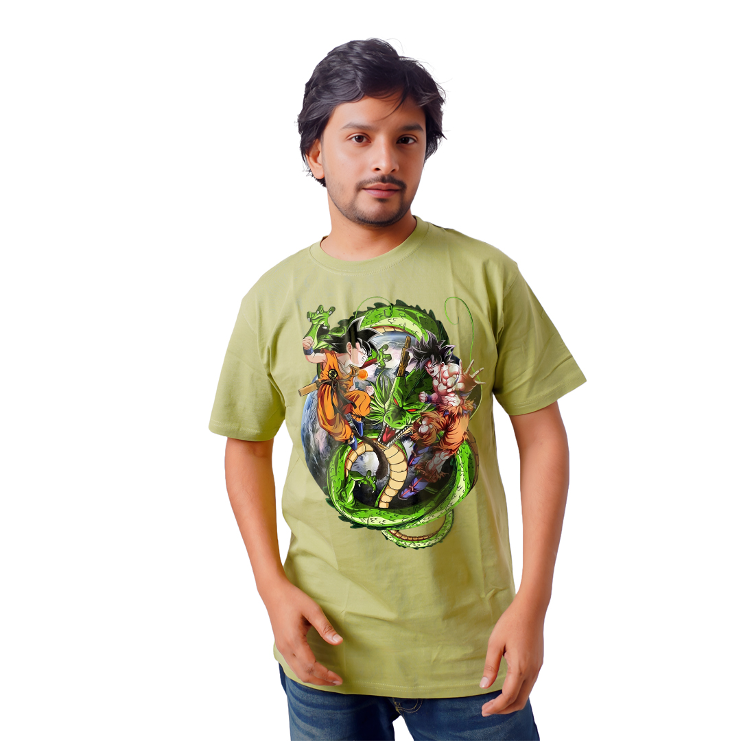 Dragon Ball With Super Saiyan Goku – Anime Premium Half Sleeve T-Shirt
