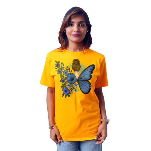 Butterfly With Girl Women’s Tees T-Shirts