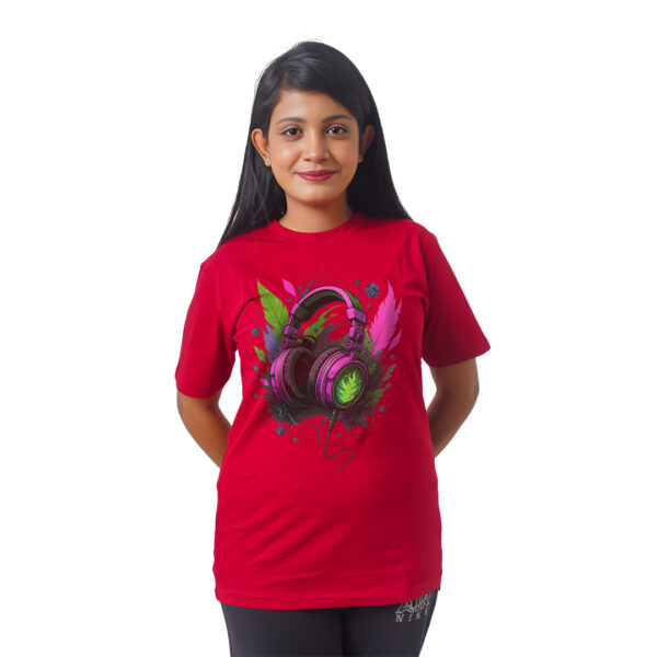 Color Ful Head Phones Women’s Tees T-Shirts
