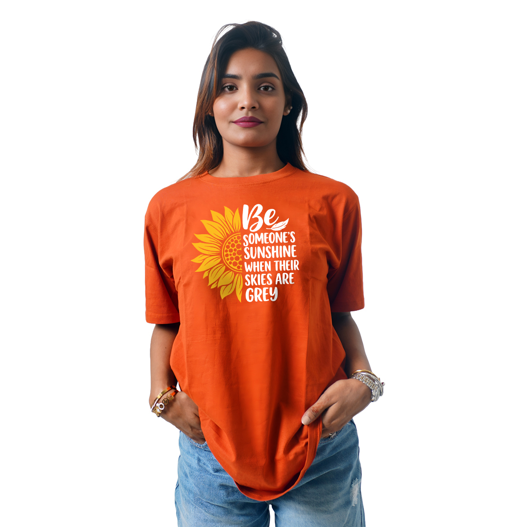 Flower With Text Women’s Tees T-Shirts