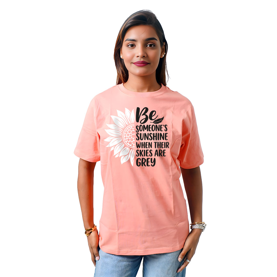 Flower With Text Women’s Tees T-Shirts