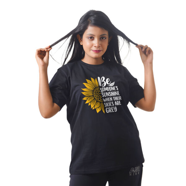 Flower With Text Women’s Tees T-Shirts