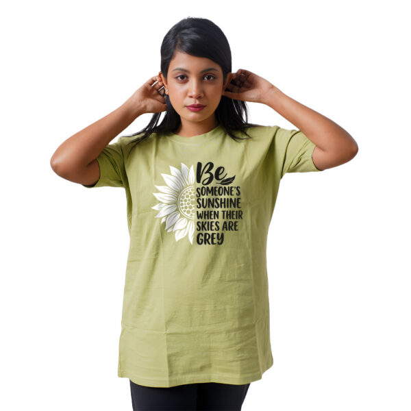 Flower With Text Women’s Tees T-Shirts