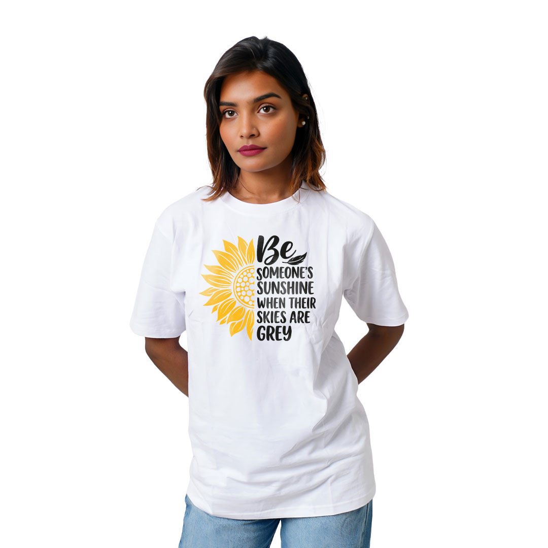 Flower With Text Women’s Tees T-Shirts