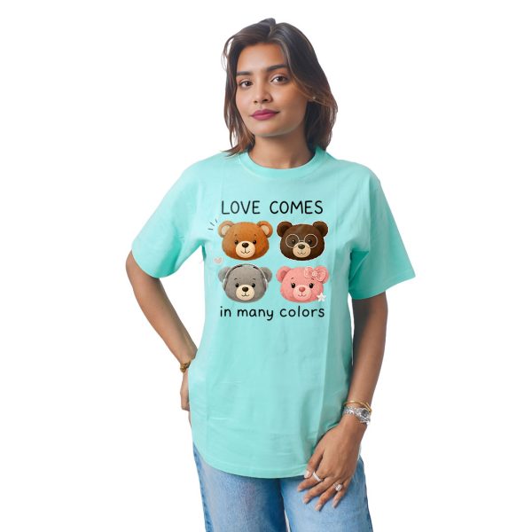 Four Panda Heads Women’s Tees T-Shirts