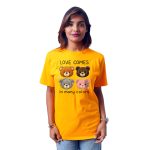 Four Panda Heads Women’s Tees T-Shirts