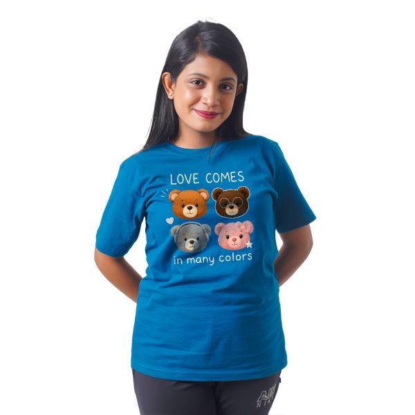 Four Panda Heads Women’s Tees T-Shirts