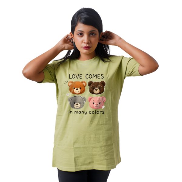 Four Panda Heads Women’s Tees T-Shirts