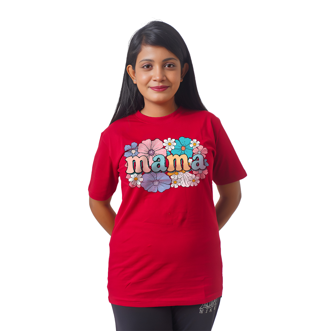 Mama Flowers Women’s Tees T-Shirts