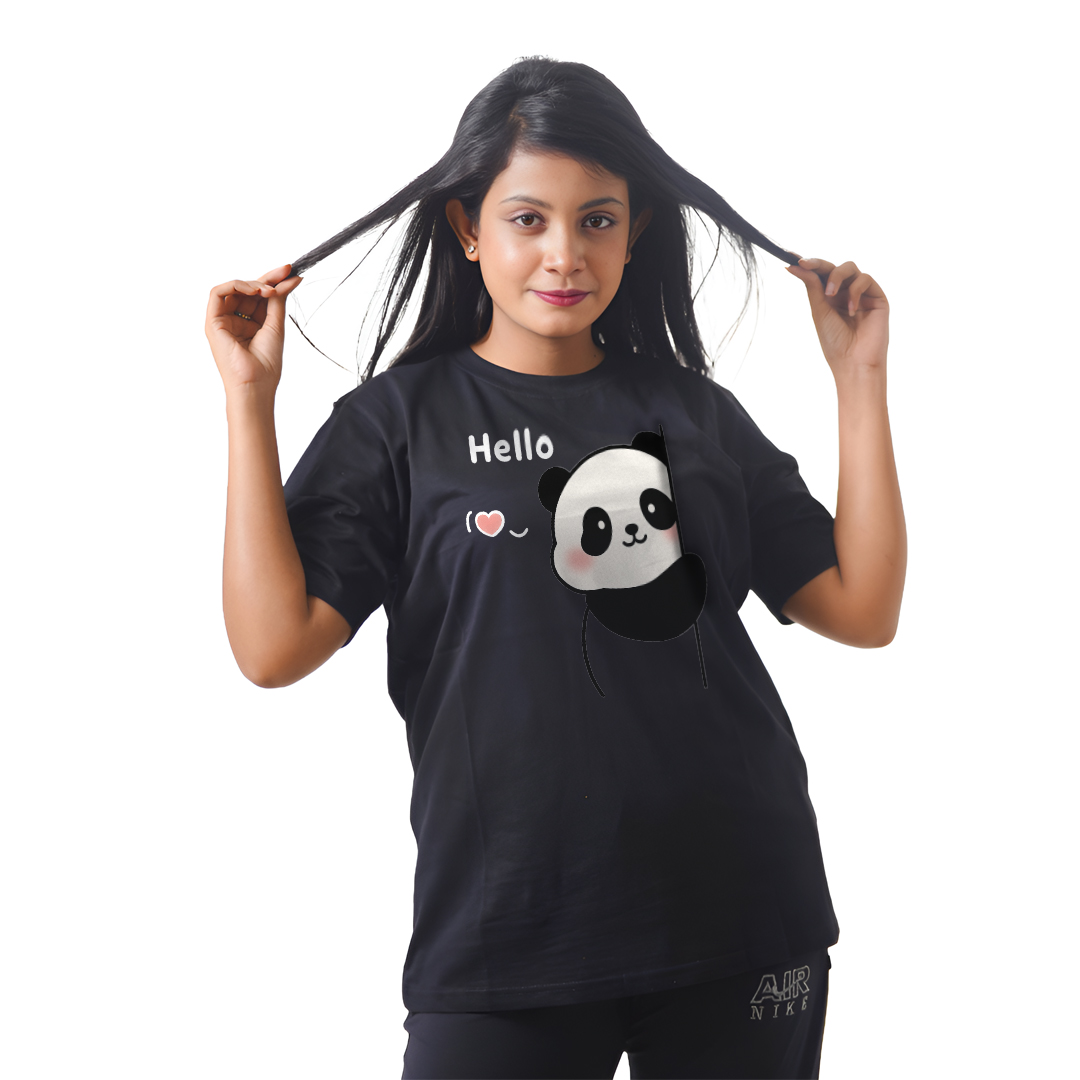 Pandda Hello Women’s Tees T-Shirts