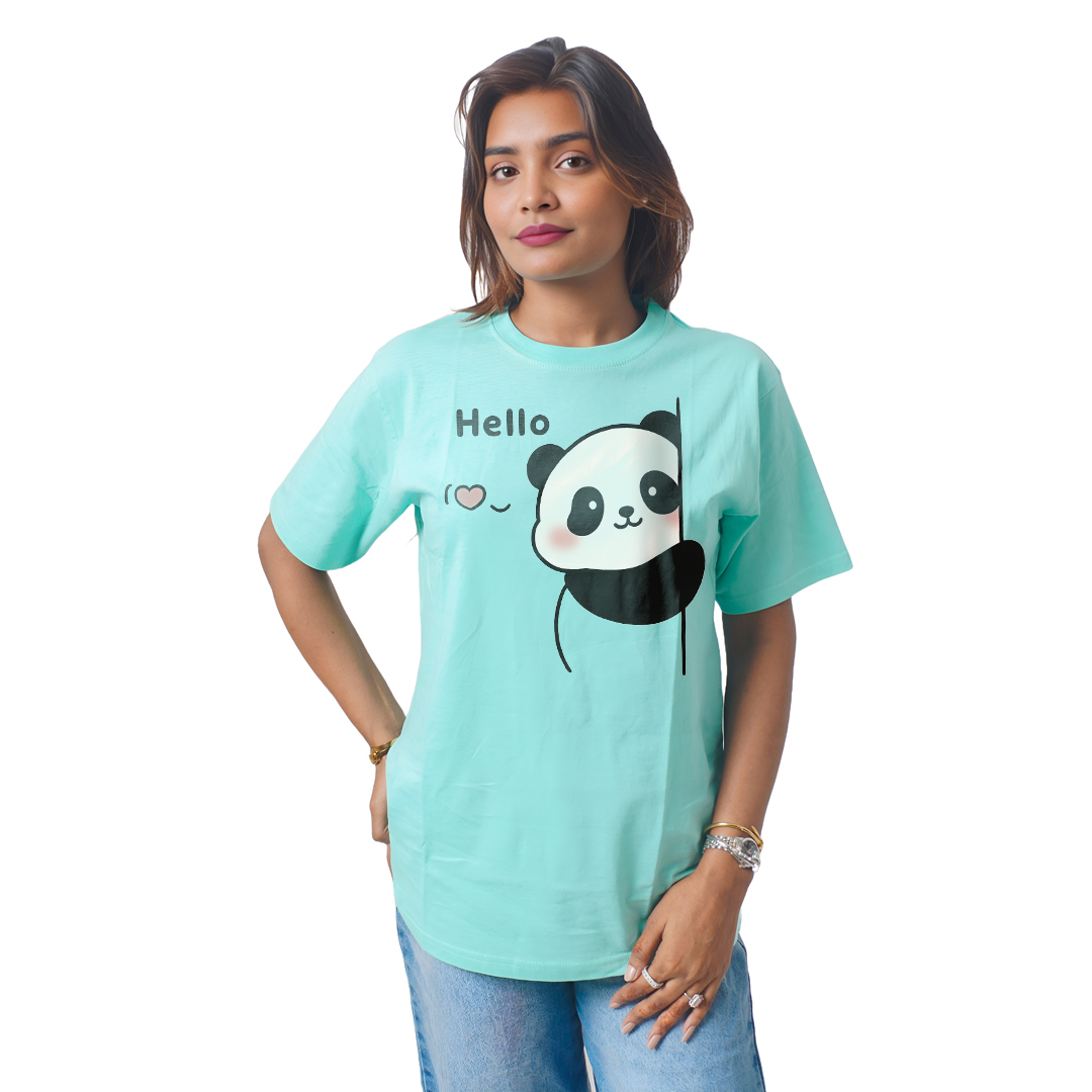 Pandda Hello Women’s Tees T-Shirts