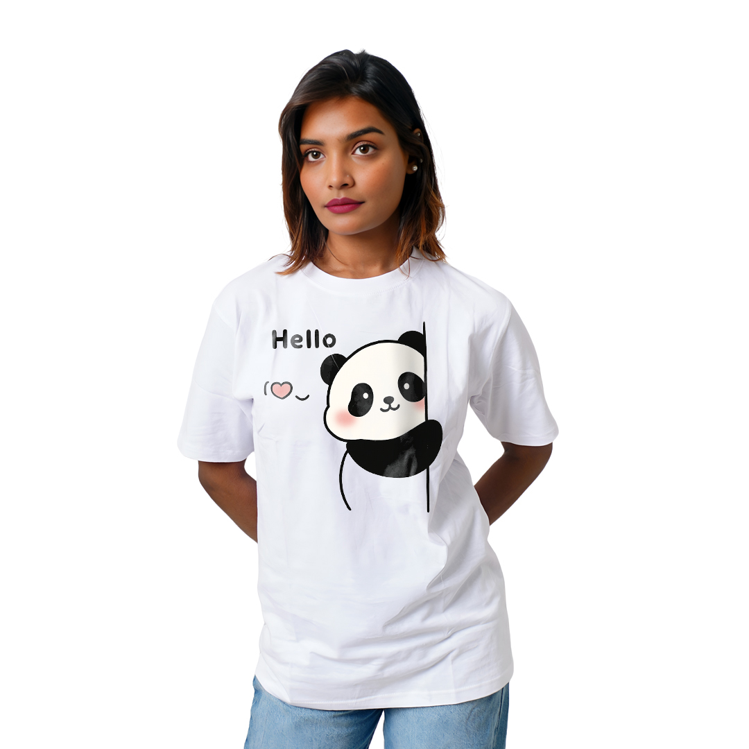Pandda Hello Women’s Tees T-Shirts