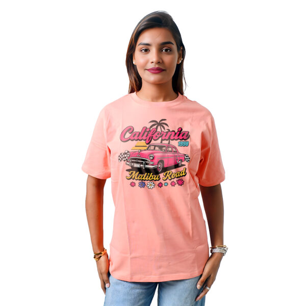 Pink Car Women’s Tees T-Shirts