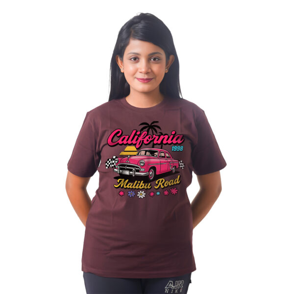 Pink Car Women’s Tees T-Shirts