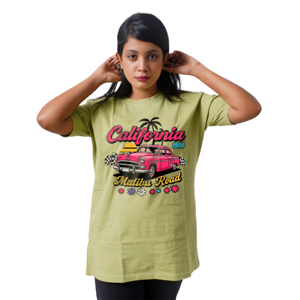 Pink Car Women’s Tees T-Shirts