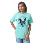Text With Butterfly Women’s Tees T-Shirts
