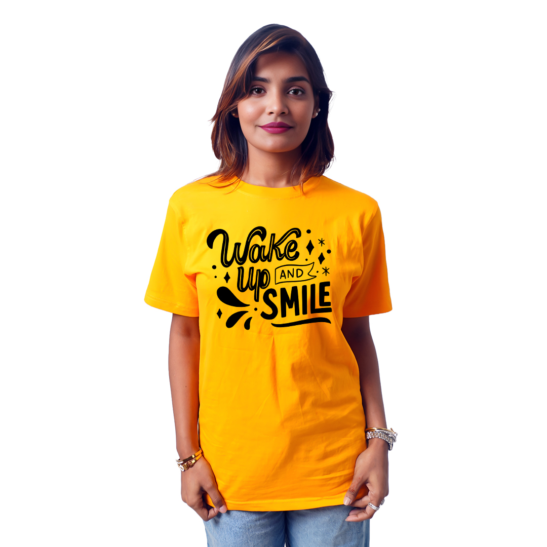 Wake UP And Smile Women’s Tees T-Shirts