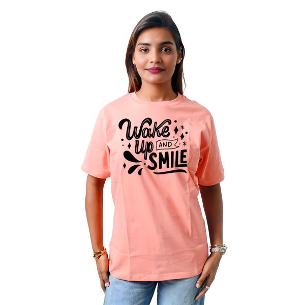 Wake UP And Smile Women’s Tees T-Shirts