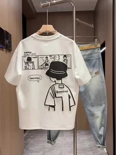 Breathable Tee with Humorous Serenading Squirrels