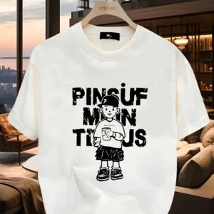 Men's Cotton Graphic Tee with Bold Print, Casual Fit, Summer-Ready Comfort