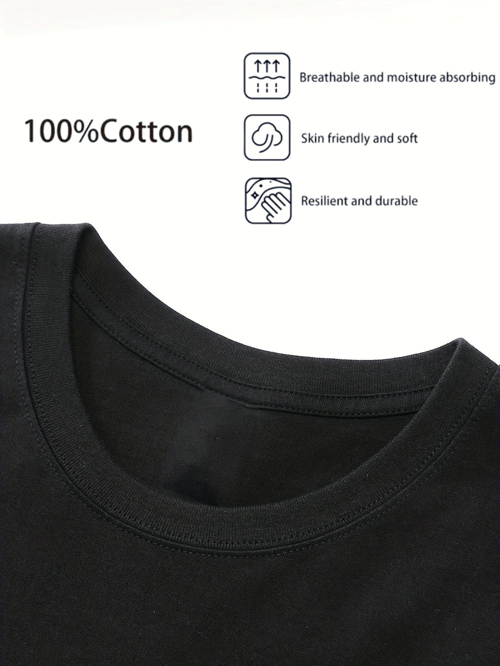 Men's Black Graphic T-Shirt – NICE Back Print, Streetwear Style