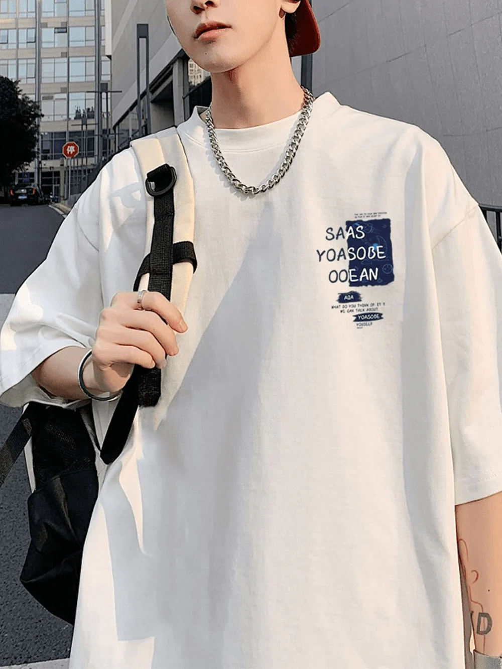 Men's Cotton Graphic Tee – Casual & Breathable Summer Shirt