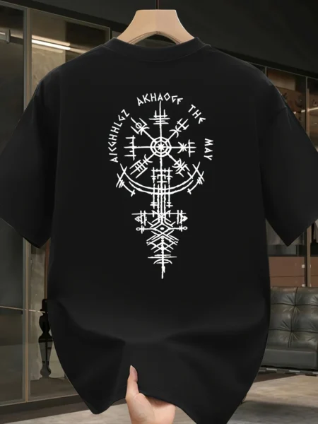 Men's Heavyweight 100% Cotton Viking T-Shirt – Oversized Fit