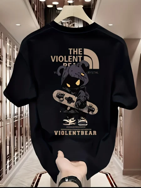 Men'S Heavyweight Cotton Summer Graphic T-Shirt
