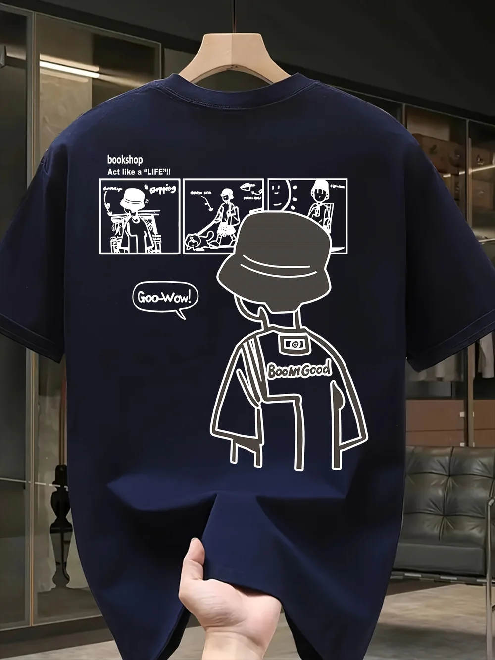 Breathable Tee with Humorous Serenading Squirrels
