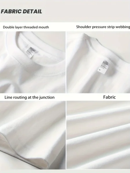 Men's Casual Cotton T-Shirt – Aichao Geometric Print Loose Fit, Breathable & Moisture-Wicking