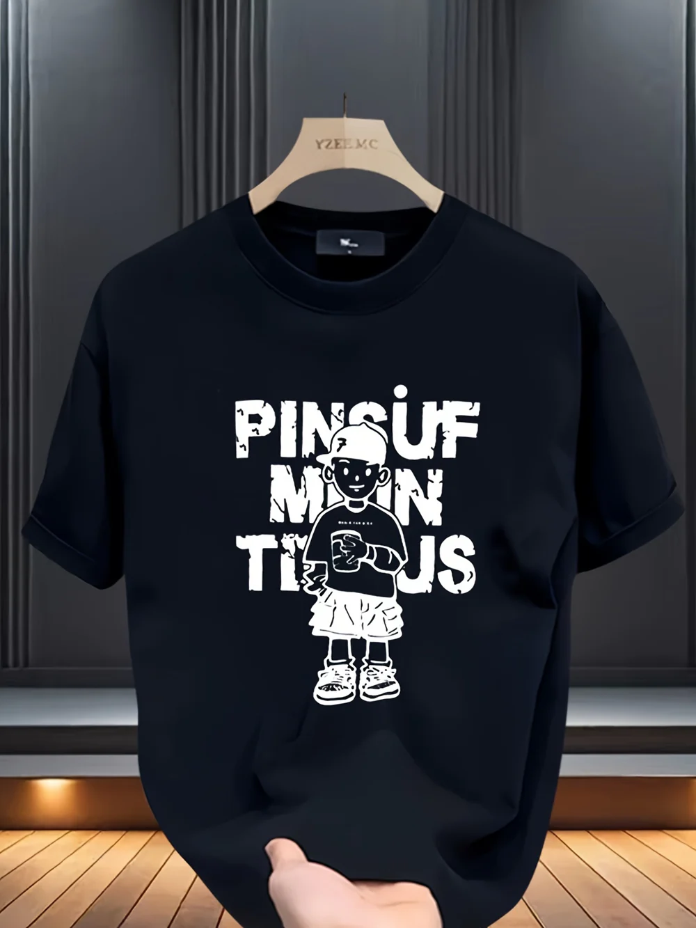 Men's Cotton Graphic Tee with Bold Print, Casual Fit, Summer-Ready Comfort