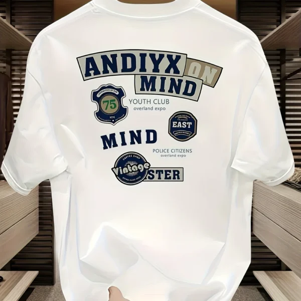 Summer Trendy Streetwear Loose Fit Cotton Short-Sleeve Tee – American Style