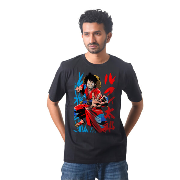 Anime Premium Half Sleeve T-Shirty - Ace One Piece Battle