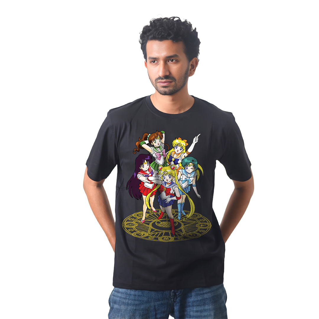 Anime Premium Half Sleeve T-Shirty - Anime Girls Groups