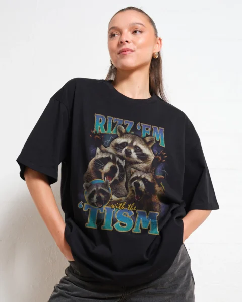 Rizz 'Em With the 'Tism Oversized Tee