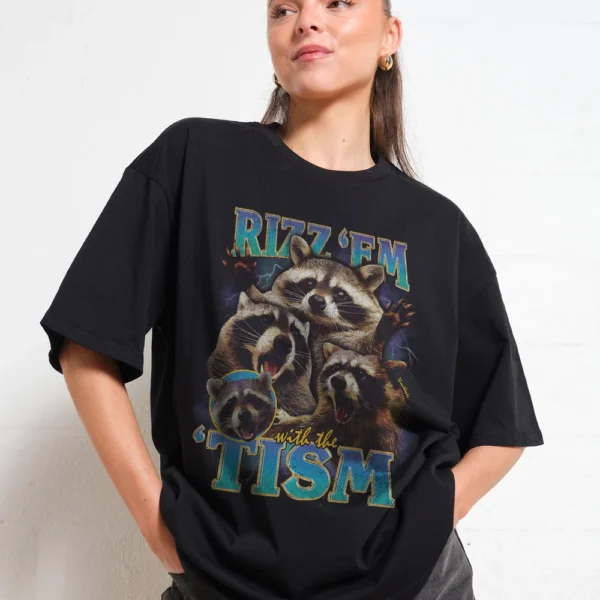 Rizz 'Em With the 'Tism Oversized Tee