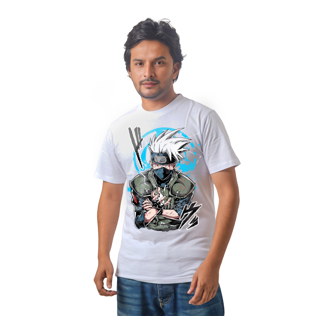 Anime Premium Half Sleeve T-Shirty - Gohan White Hair